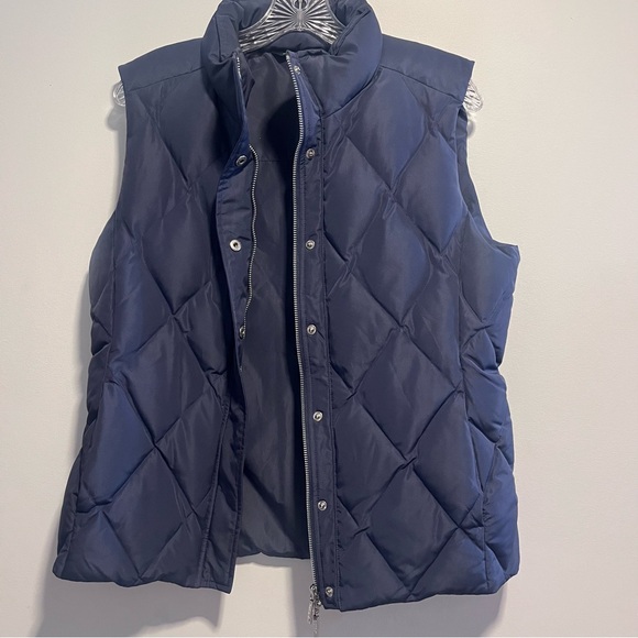 Brooks Brothers 346 Quilted Down Vest Navy Puffer Vest Classic Prep Outerwear - Picture 9 of 11
